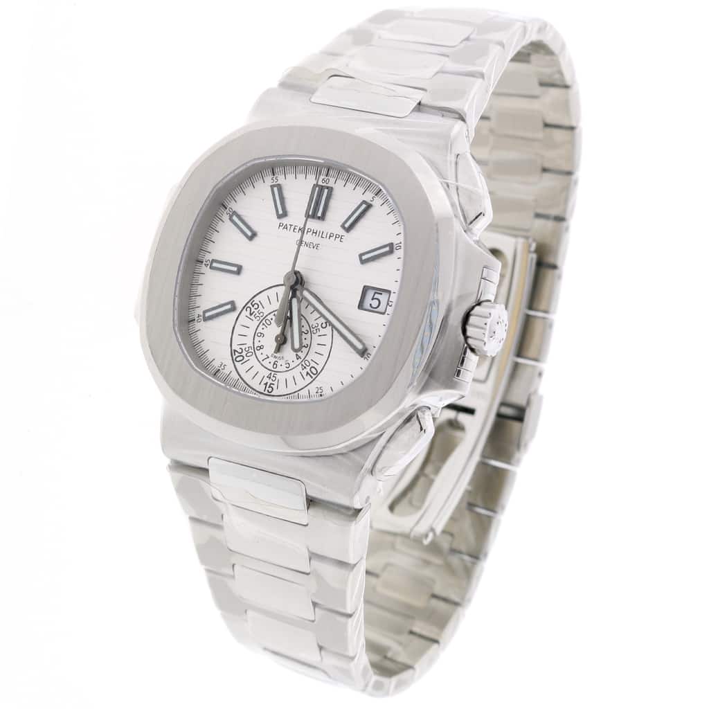 Patek Philippe Nautilus Chronograph White Dial Automatic Stainless Steel Mens Watch 5980/1A-019 - Image 5