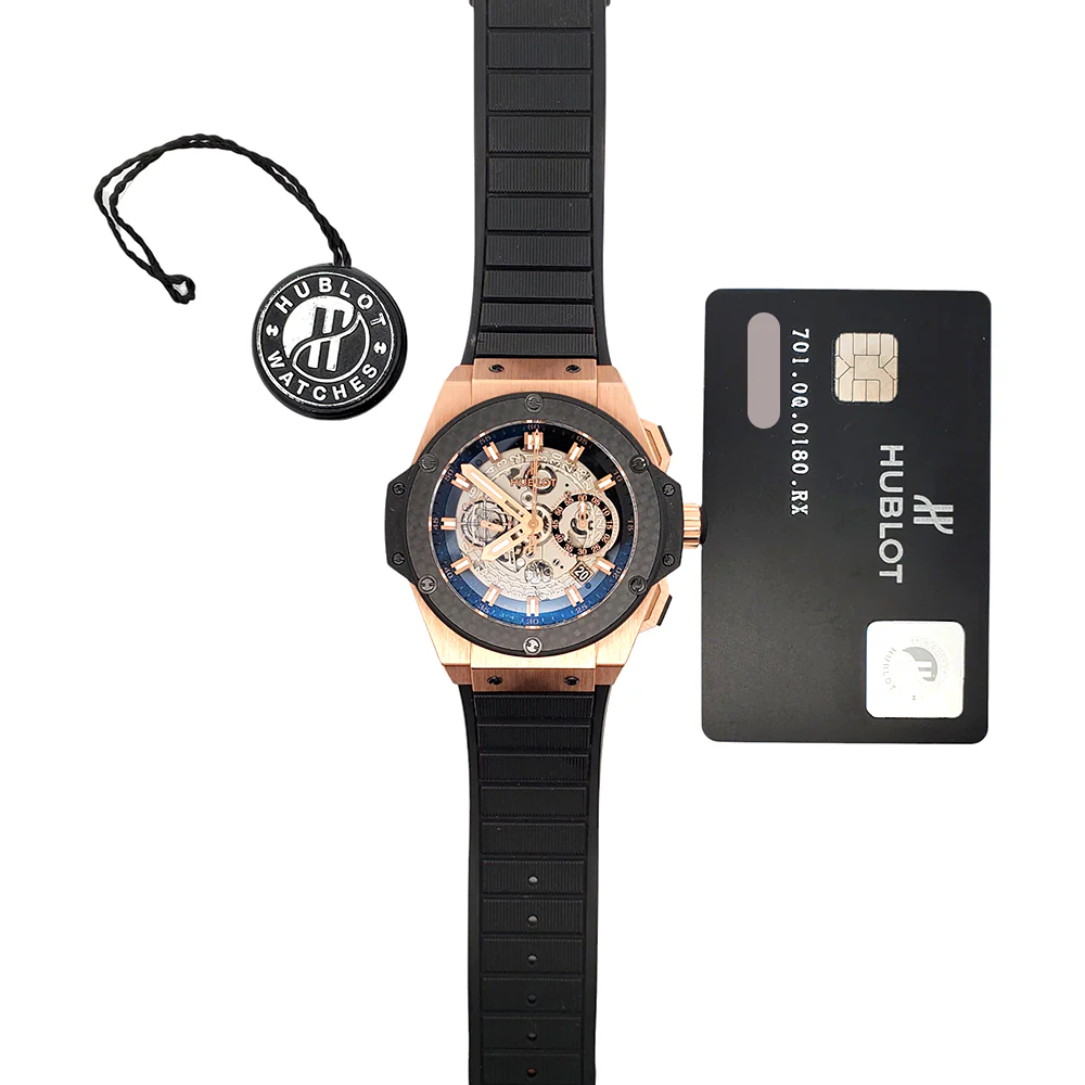 Rare Hublot Unico King Power Rose Gold Ceramic 48mm Watch 701.OQ.0180.RX Papers/Tag - Image 4