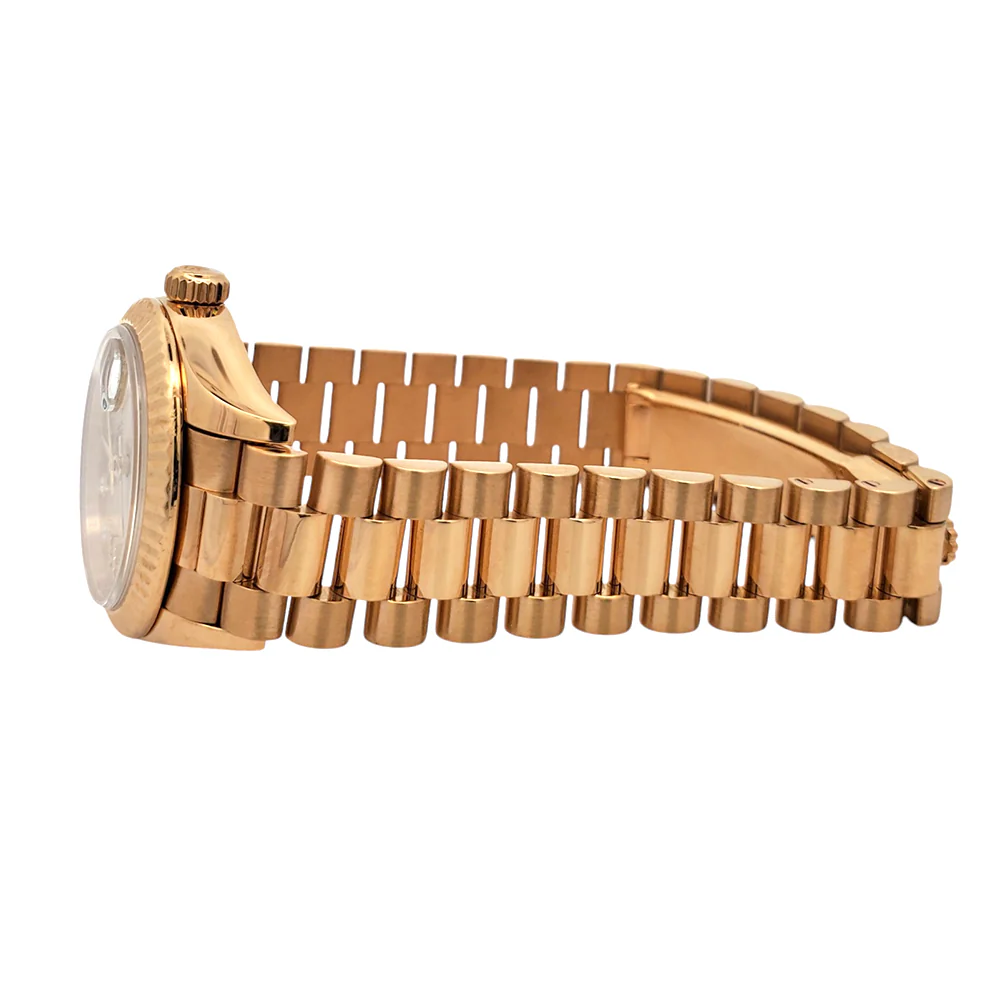 Rolex 28mm President Datejust Yellow Gold Factory Star Champagne Diamond Dial Watch 279178 - Image 4