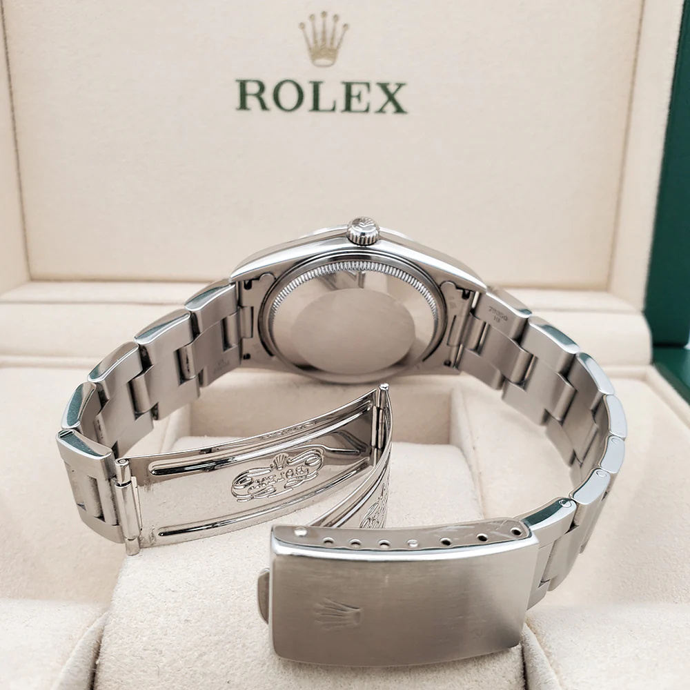 Rolex Air-King 34mm 14000 Blue Arabic Index Steel Oyster Watch - Image 6