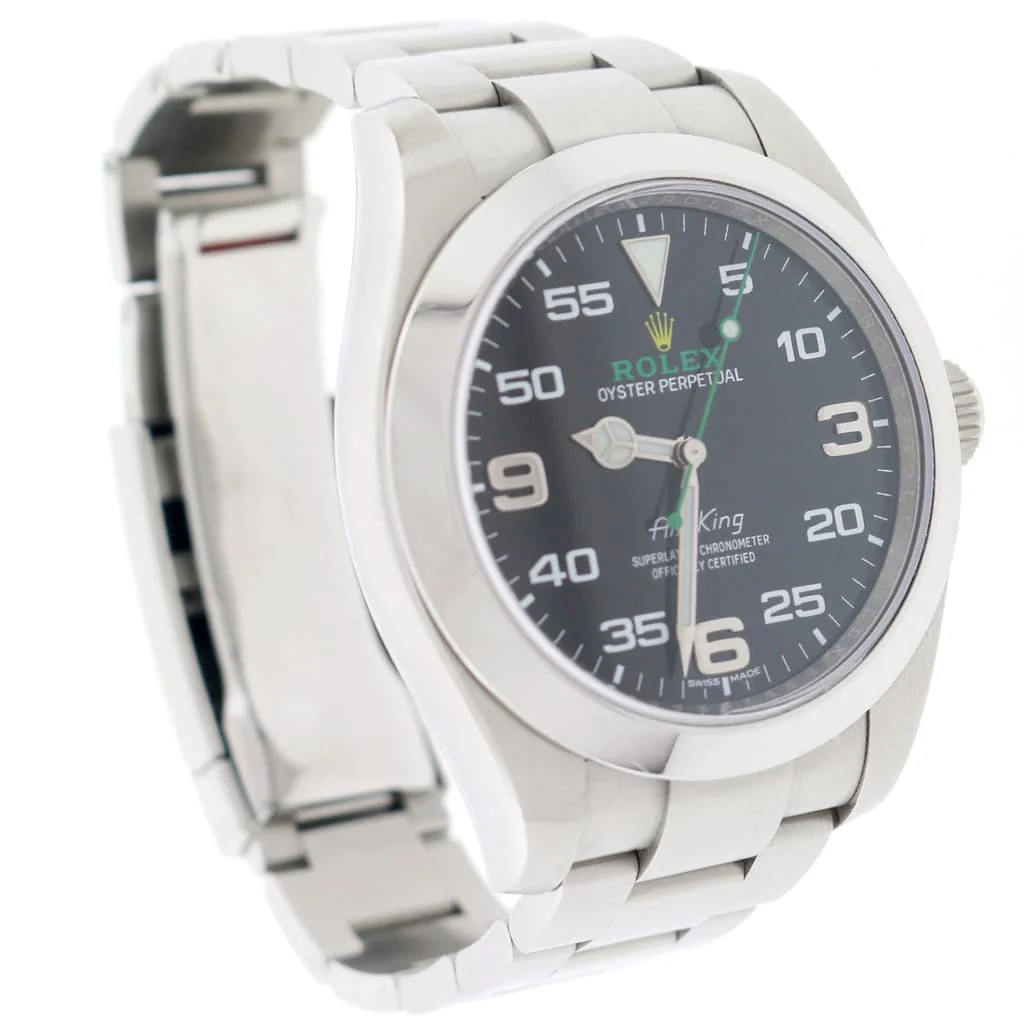 Rolex Air-King Factory Black Dial 40MM Smooth Bezel Automatic Stainless Steel Oyster Mens Watch 116900 - Image 5