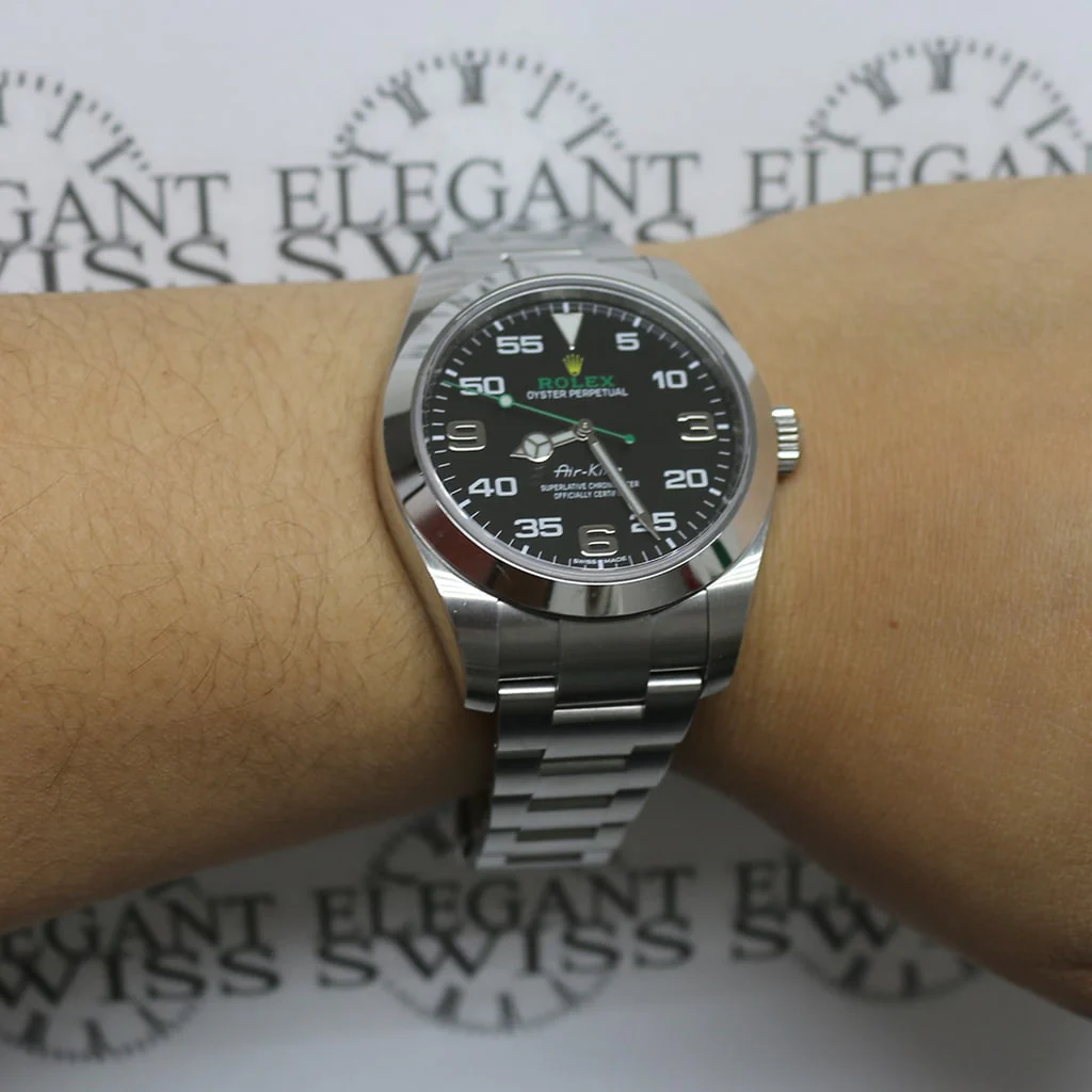 Rolex Air-King Factory Black Dial 40MM Smooth Bezel Automatic Stainless Steel Oyster Mens Watch 116900 - Image 6