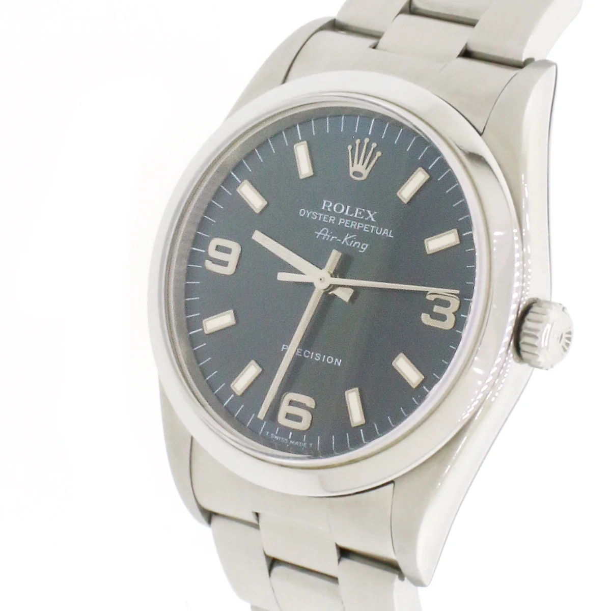 Rolex Air-King Factory Blue Index Dial 34MM Automatic Stainless Steel Oyster Watch 14000 - Image 6