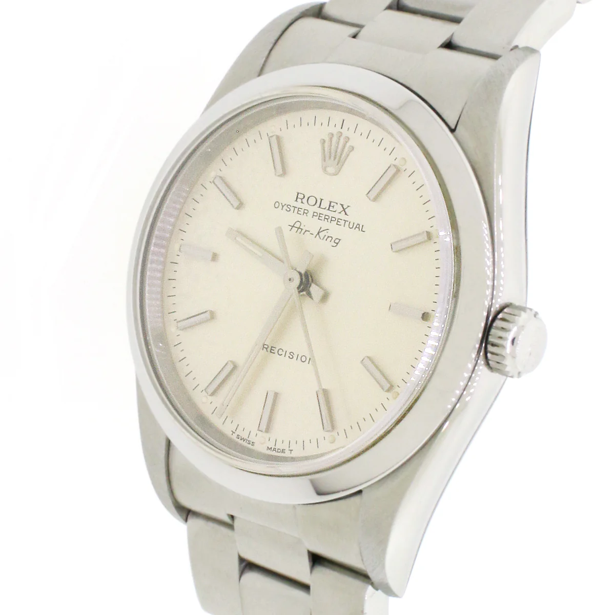 Rolex Air-King Factory Silver Index Dial 34MM Automatic Stainless Steel Oyster Watch 14000 - Image 5