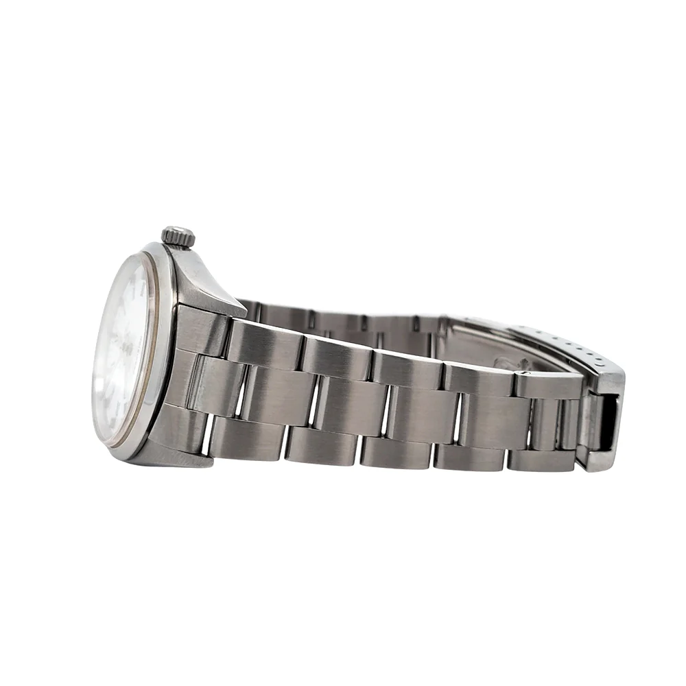 Rolex Air-King Oyster Perpetual 34mm White Roman Steel Oyster 14000 Watch - Image 4
