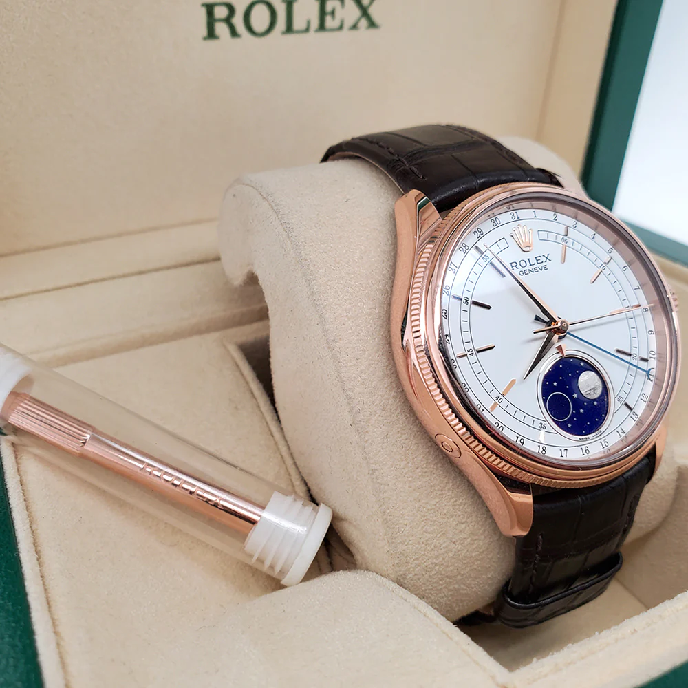 Rolex Cellini Moonphase 39mm 50535 Everose Gold Watch 2021 Box/Papers/Pin Pusher - Image 2
