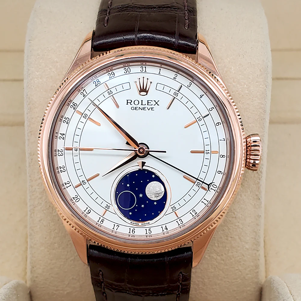 Rolex Cellini Moonphase 39mm 50535 Everose Gold Watch 2021 Box/Papers/Pin Pusher - Image 5