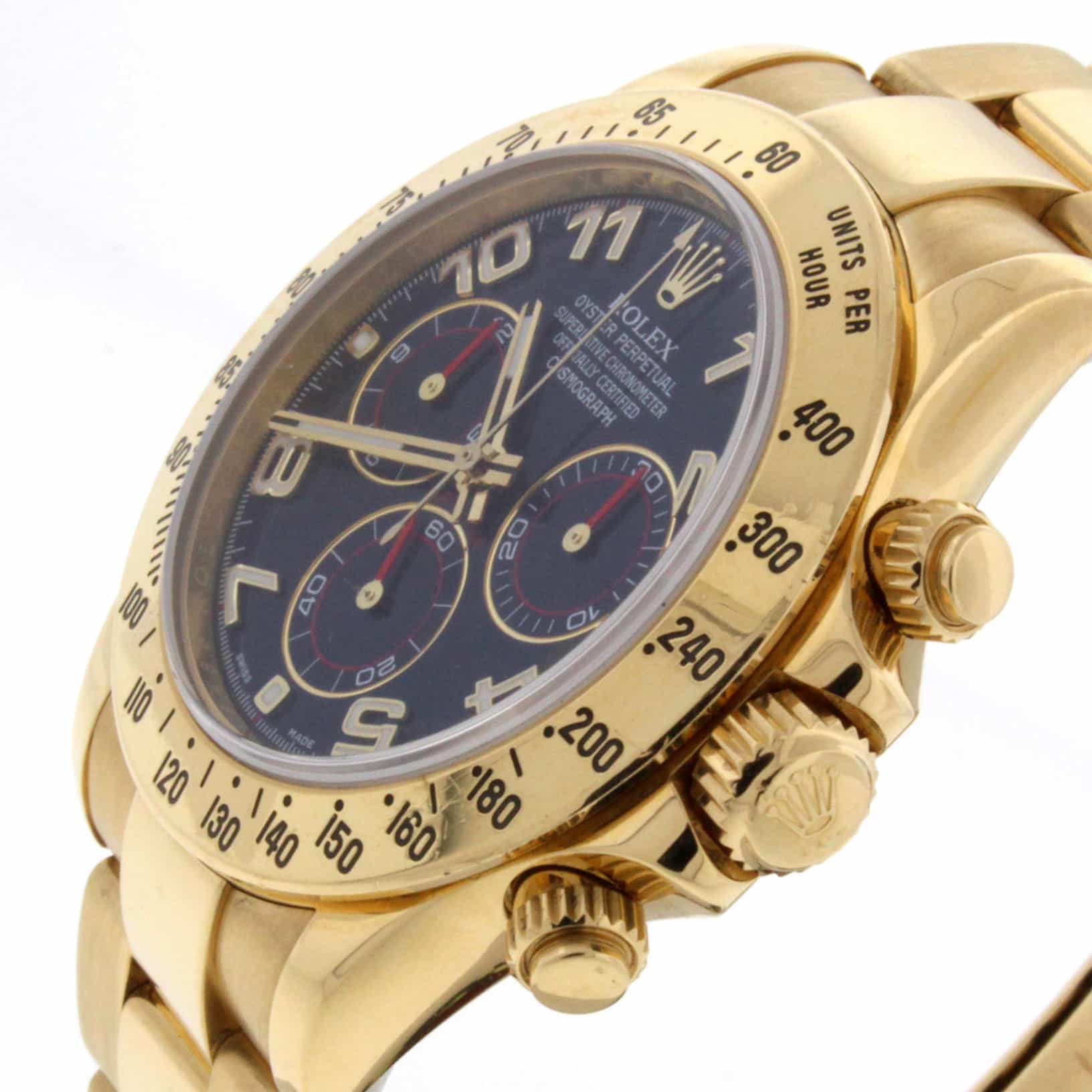 Rolex Cosmograph Daytona 18K Yellow Gold Blue Dial Automatic Mens Watch 116528 - Image 4