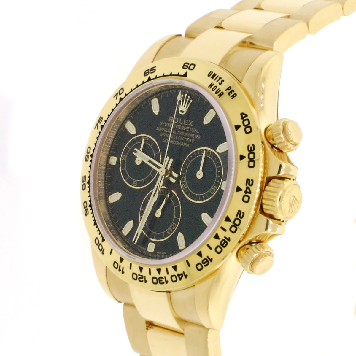 2015 Rolex Cosmograph Daytona 18K Yellow Gold Factory Black Index Dial 40MM Automatic Mens Oyster Watch 116508 - Image 4