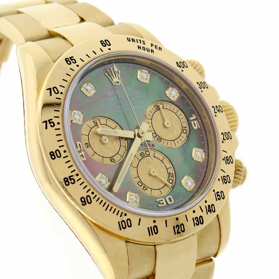 Rolex Cosmograph Daytona 18K Yellow Gold Original Dark Mother of Pearl Diamond Dial 40MM Automatic Mens Watch 116508 - Image 5