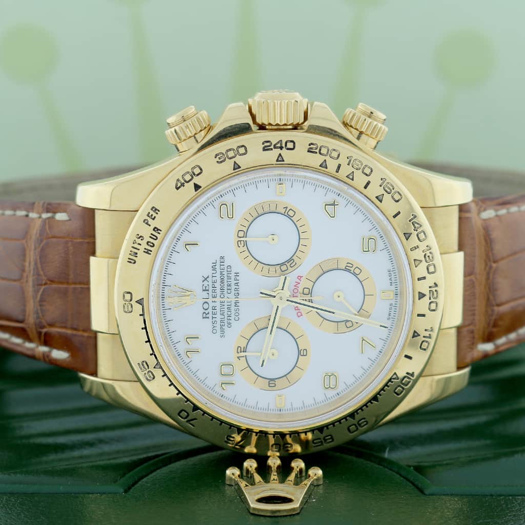 Rolex Cosmograph Daytona 18K Yellow Gold Original White Dial 40MM Automatic Mens Watch 116518 - Image 2