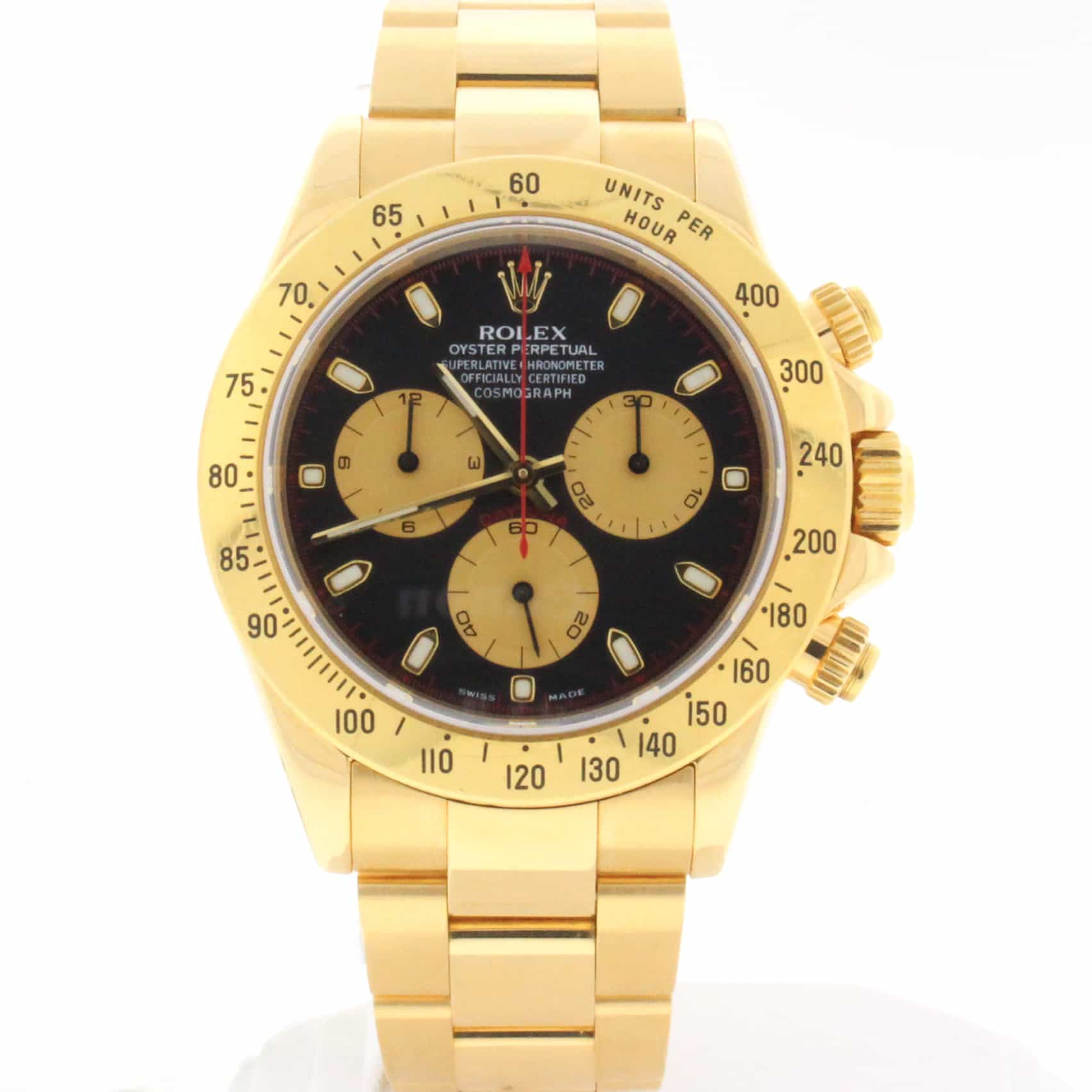 Rolex Cosmograph Daytona 18K Yellow Gold Paul Newman Dial 40MM Automatic Mens Watch 116528