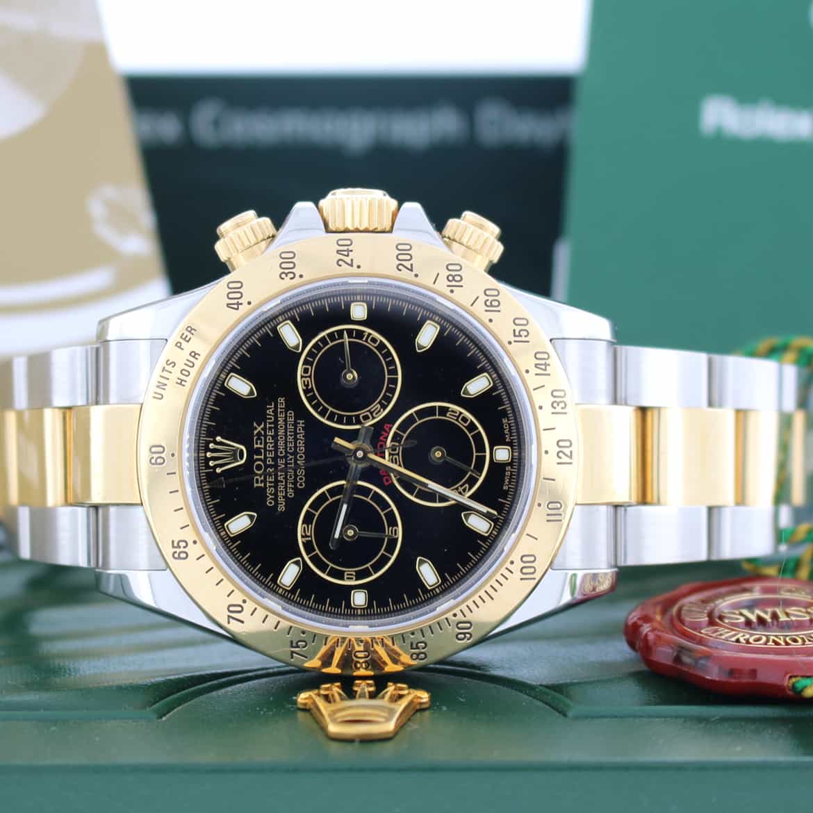 Rolex Cosmograph Daytona 2-Tone 18K Yellow Gold & Stainless Steel 40mm Mens Watch 116523 - Image 2