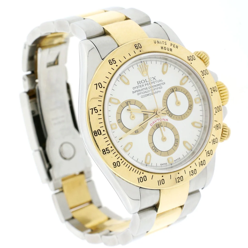 Rolex Cosmograph Daytona 2-Tone 18K Yellow Gold/Steel Factory White Dial 40mm Automatic Oyster Mens Watch 116523 - Image 3