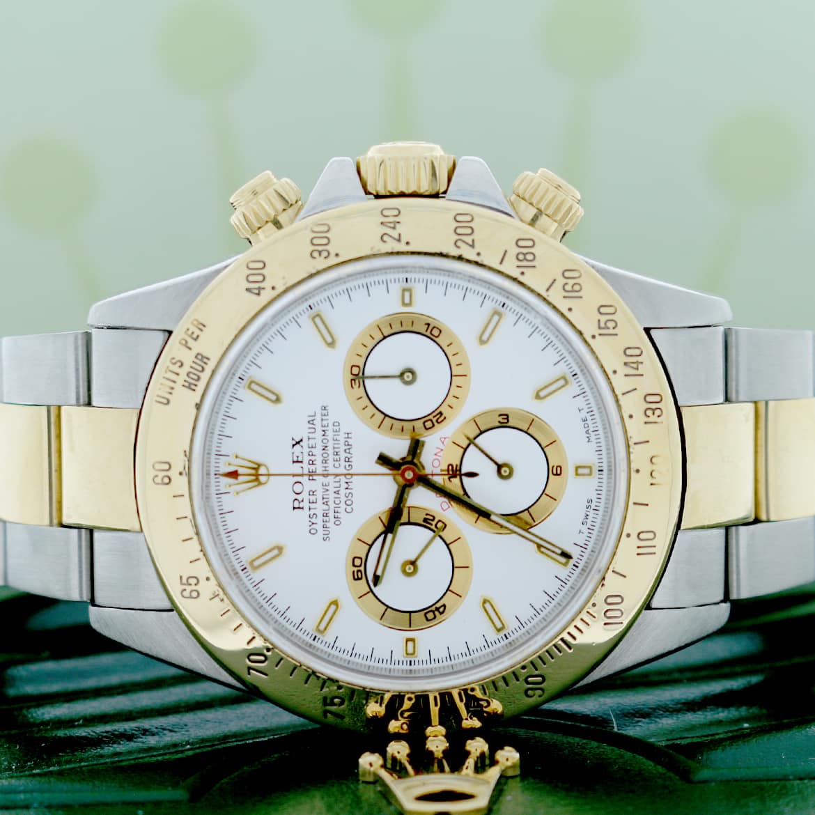 Rolex Cosmograph Daytona 2-Tone 18K Yellow Gold/Steel Original White Index Dial 40mm Automatic Oyster Watch 16523 - Image 2