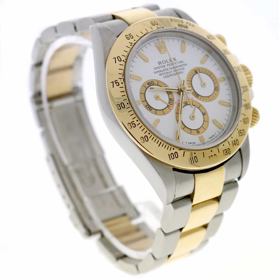 Rolex Cosmograph Daytona 2-Tone 18K Yellow Gold/Steel Original White Index Dial 40mm Automatic Oyster Watch 16523 - Image 5