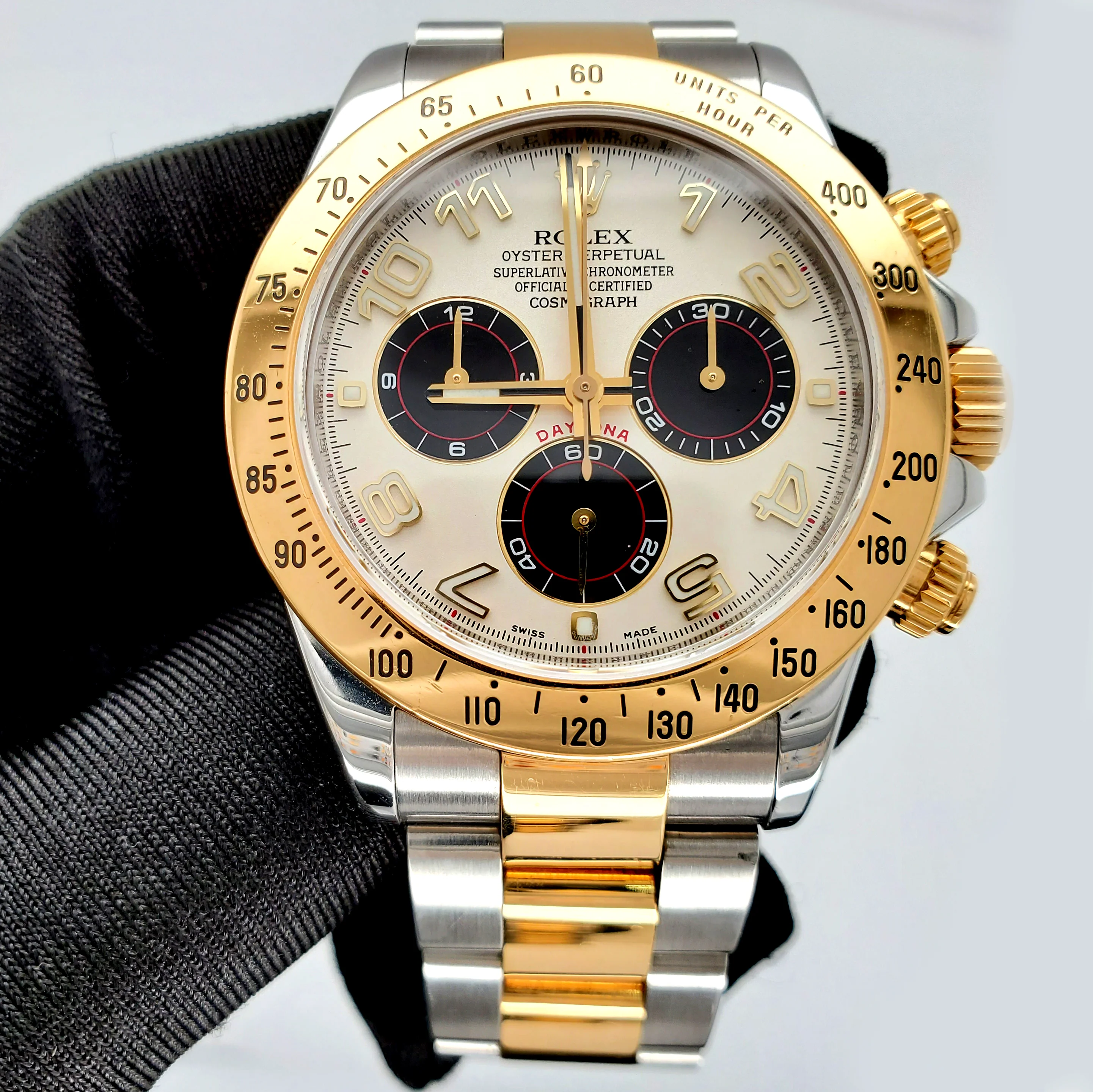 Rolex Cosmograph Daytona 2-Tone Panda Dial 40mm Watch Box Papers 116523 - Image 6