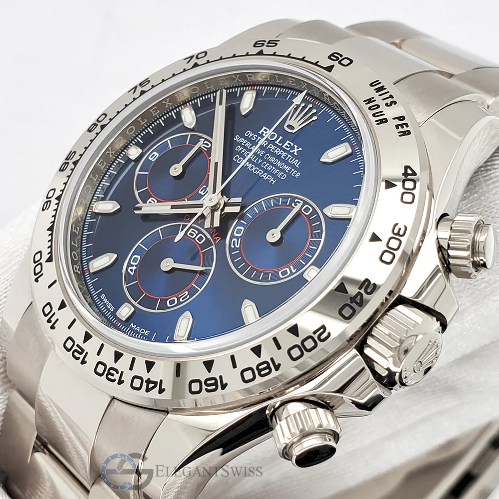 Rolex Cosmograph Daytona 40mm 116509 Blue Dial White Gold Watch 2021 Box Papers