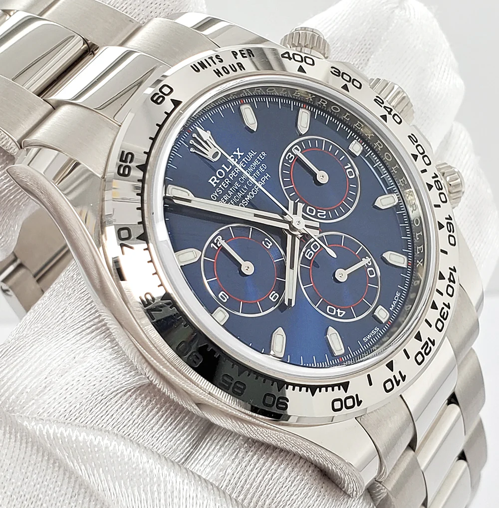 Rolex Cosmograph Daytona 40mm 116509 Blue Dial White Gold Watch 2021 Box Papers - Image 2