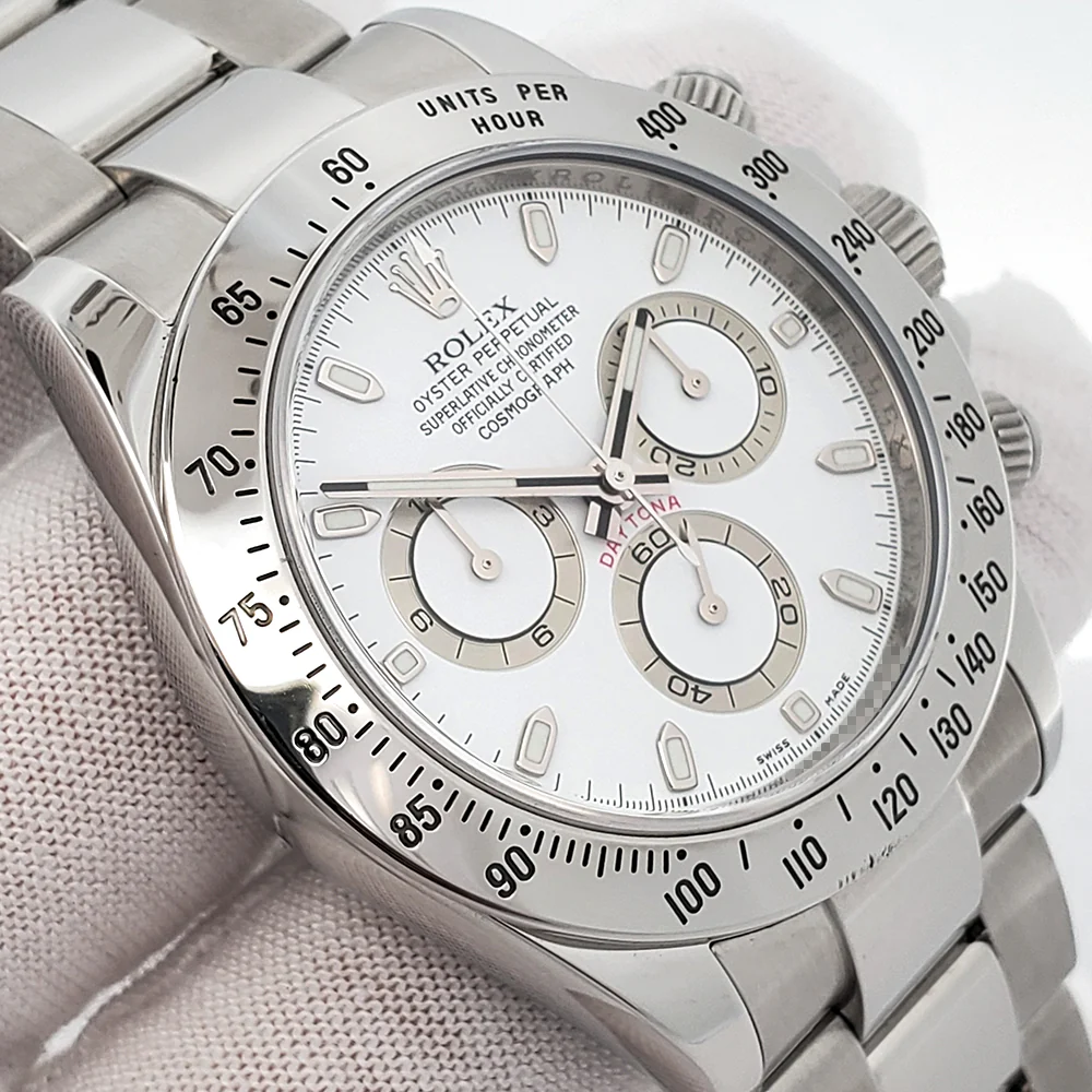Rolex Cosmograph Daytona 40mm 116520 White Dial Steel Watch Box Papers - Image 3