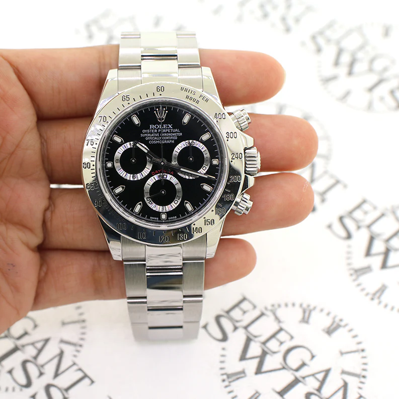 Rolex Cosmograph Daytona 40mm Black Dial Watch 116520 Box Papers - Image 5