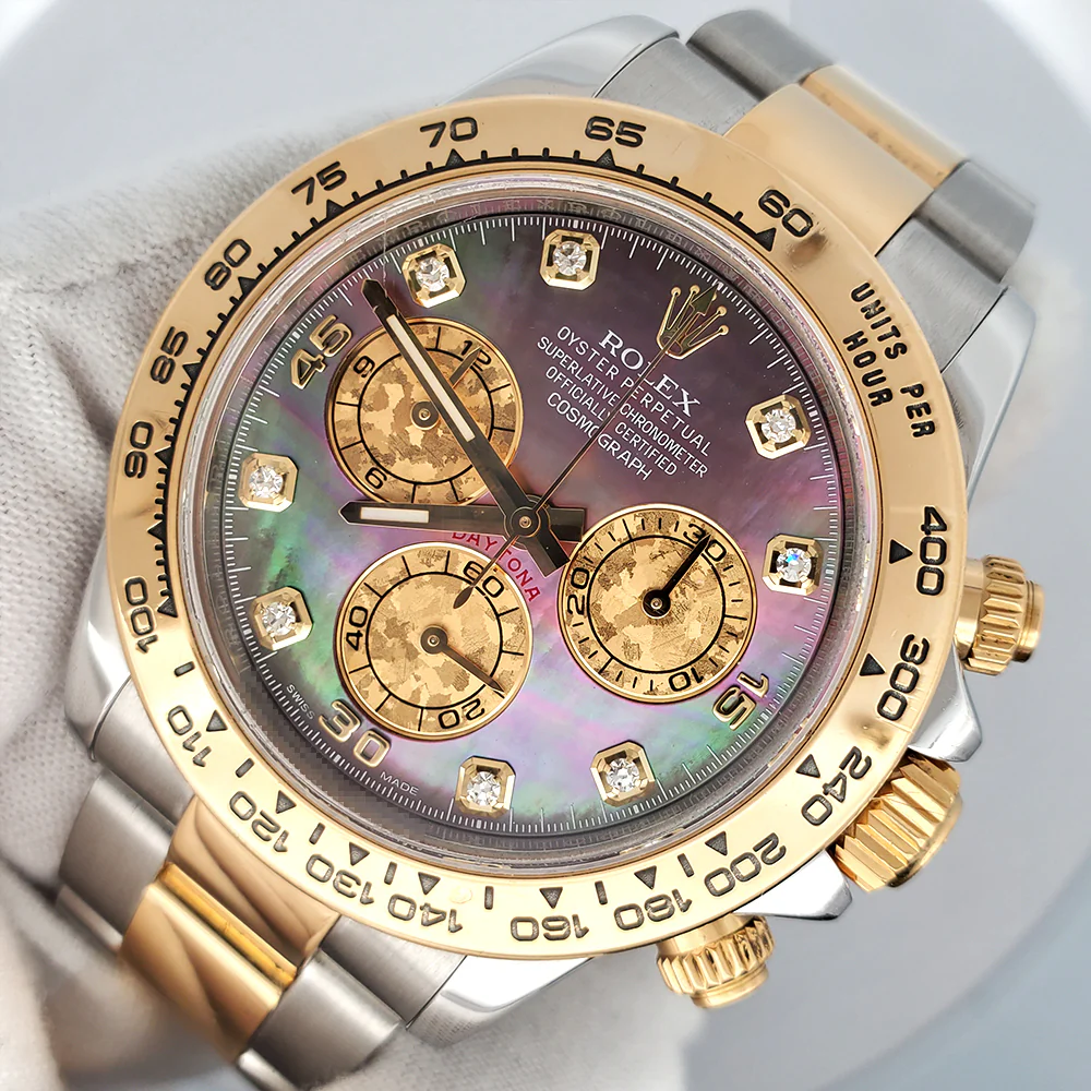 Rolex Cosmograph Daytona 40mm Factory Tahitian MOP 2-tone Yellow Gold/Steel Oyster Watch 116503