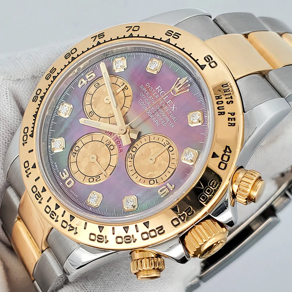 Rolex Cosmograph Daytona 40mm Factory Tahitian MOP 2-tone Yellow Gold/Steel Oyster Watch 116503 - Image 3