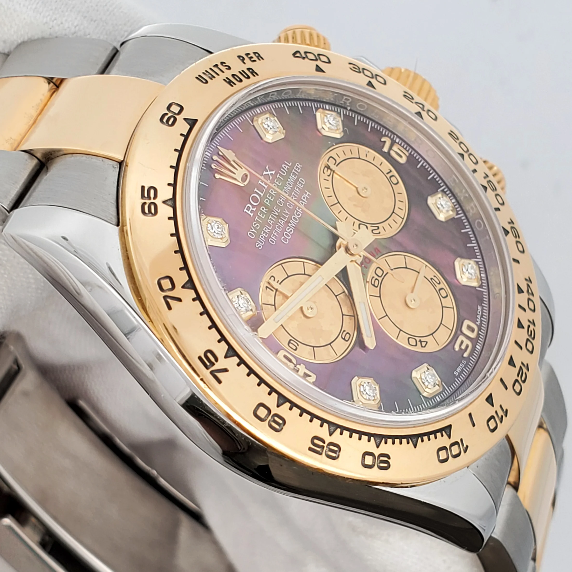 Rolex Cosmograph Daytona 40mm Factory Tahitian MOP 2-tone Yellow Gold/Steel Oyster Watch 116503 - Image 4