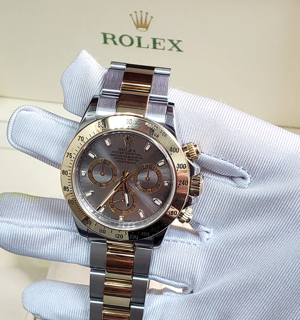 Rolex Cosmograph Daytona 40mm Grey Dial Yellow Gold/Steel Watch 116523 - Image 3