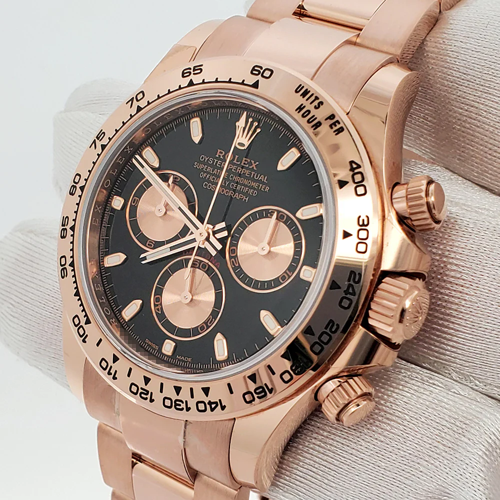 Rolex Cosmograph Daytona 40mm Rose Gold Black Dial Watch 116505 - Image 3