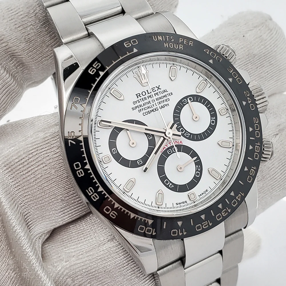 Rolex Cosmograph Daytona 40mm White Panda Index Dial Steel Watch 116500 Box Papers - Image 2
