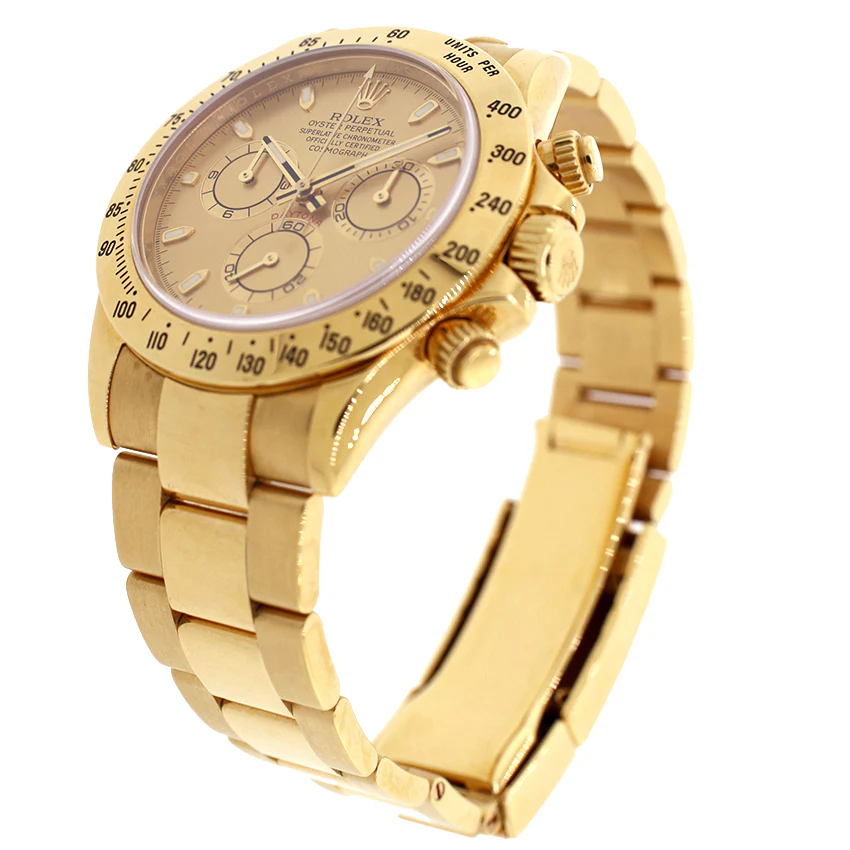 Rolex Cosmograph Daytona 40MM Yellow Gold Champagne Dial Watch Box Papers 116528 - Image 2