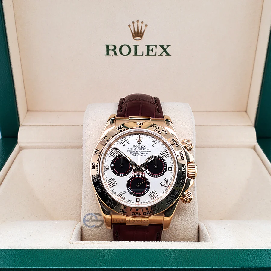 Rolex Cosmograph Daytona 40MM Yellow Gold Panda Dial Watch 116518 - Image 3