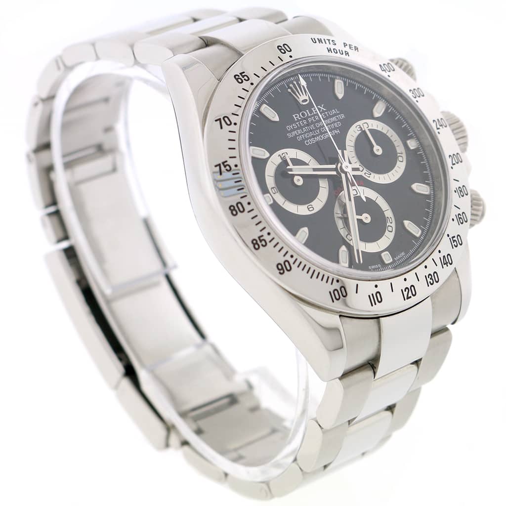 Rolex Cosmograph Daytona Black Dial 40MM Automatic Stainless Steel Mens Oyster Rehaut Watch 116520 - Image 5