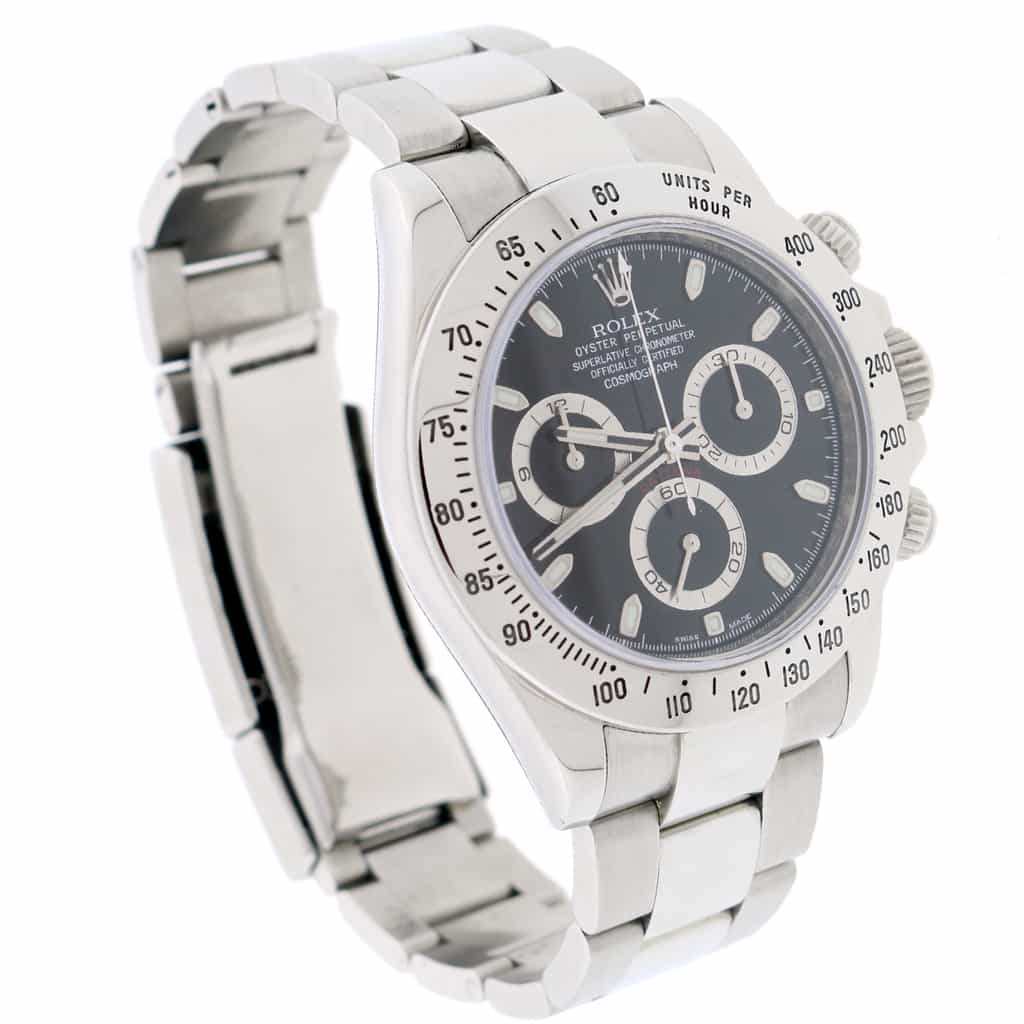 Rolex Cosmograph Daytona Black Dial 40MM Automatic Stainless Steel Mens Oyster Watch 116520 - Image 4