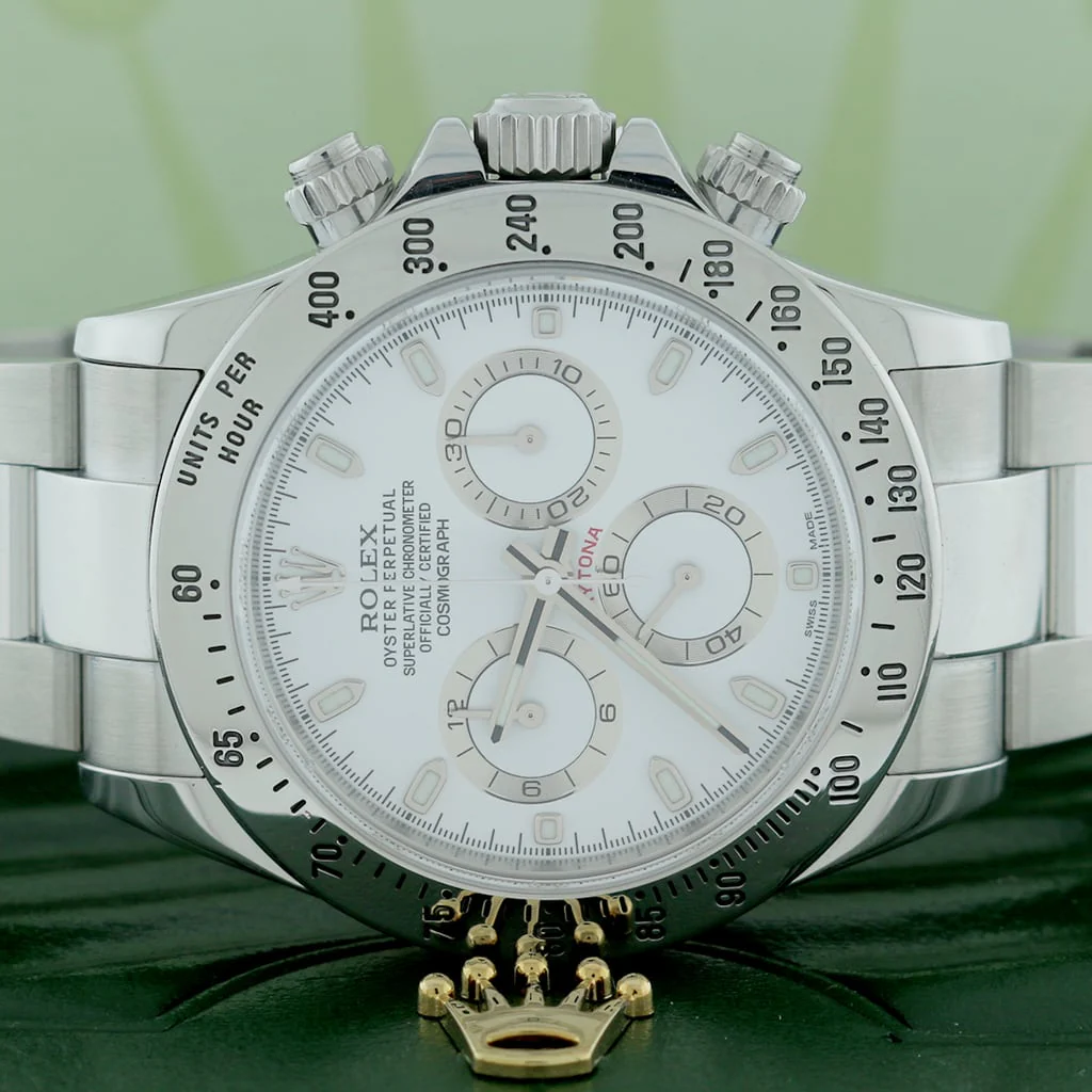 Rolex Cosmograph Daytona White Dial 40MM Automatic Stainless Steel Mens Oyster Watch 116520 - Image 2