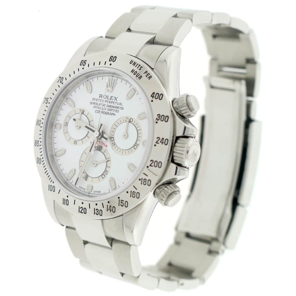 Rolex Cosmograph Daytona White Dial 40MM Automatic Stainless Steel Mens Oyster Watch 116520 - Image 4