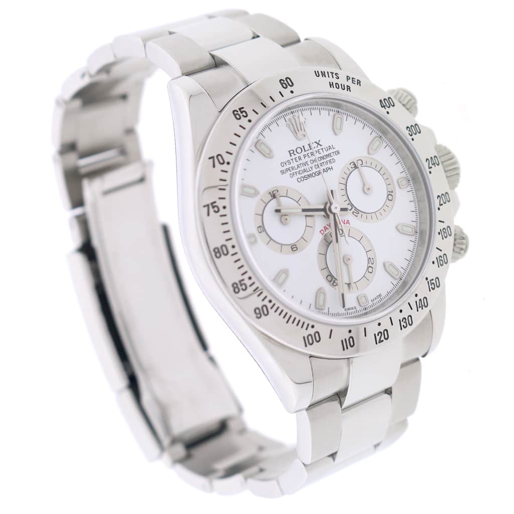 Rolex Cosmograph Daytona White Dial 40MM Automatic Stainless Steel Mens Oyster Watch 116520 - Image 5