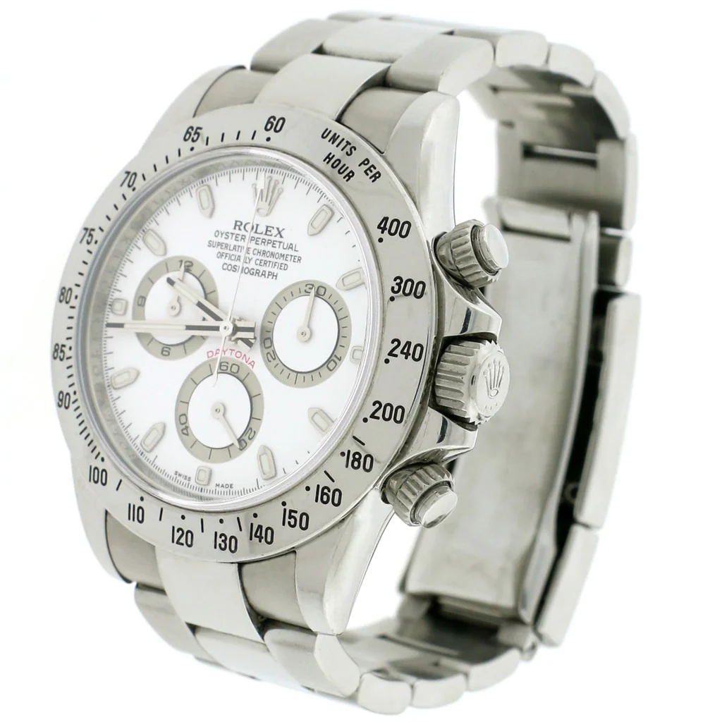 Rolex Cosmograph Daytona White Dial 40MM Automatic Stainless Steel Mens Oyster Watch 116520 - Image 4