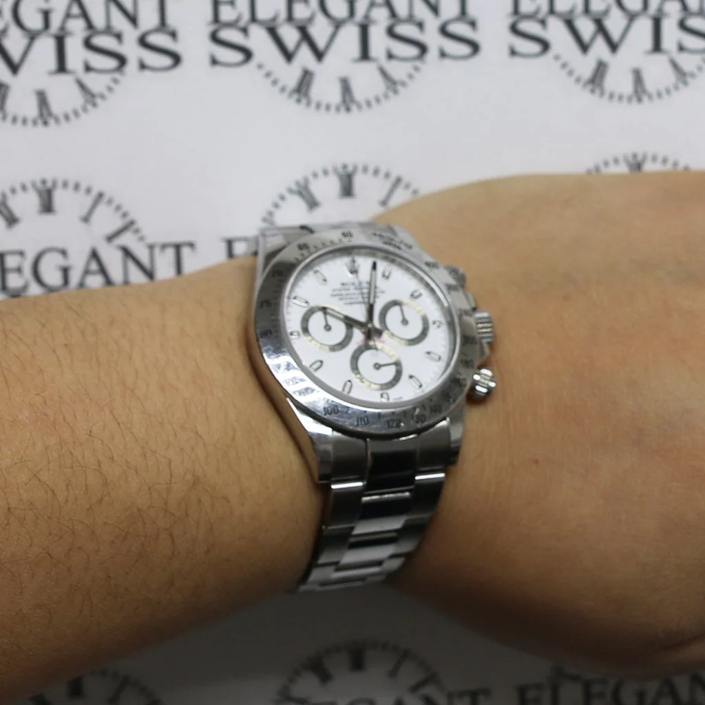 Rolex Cosmograph Daytona White Dial 40MM Automatic Stainless Steel Mens Oyster Watch 116520 - Image 8