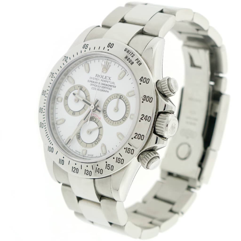 Rolex Cosmograph Daytona White Dial 40MM Automatic Stainless Steel Mens Oyster Watch 116520 - Image 5