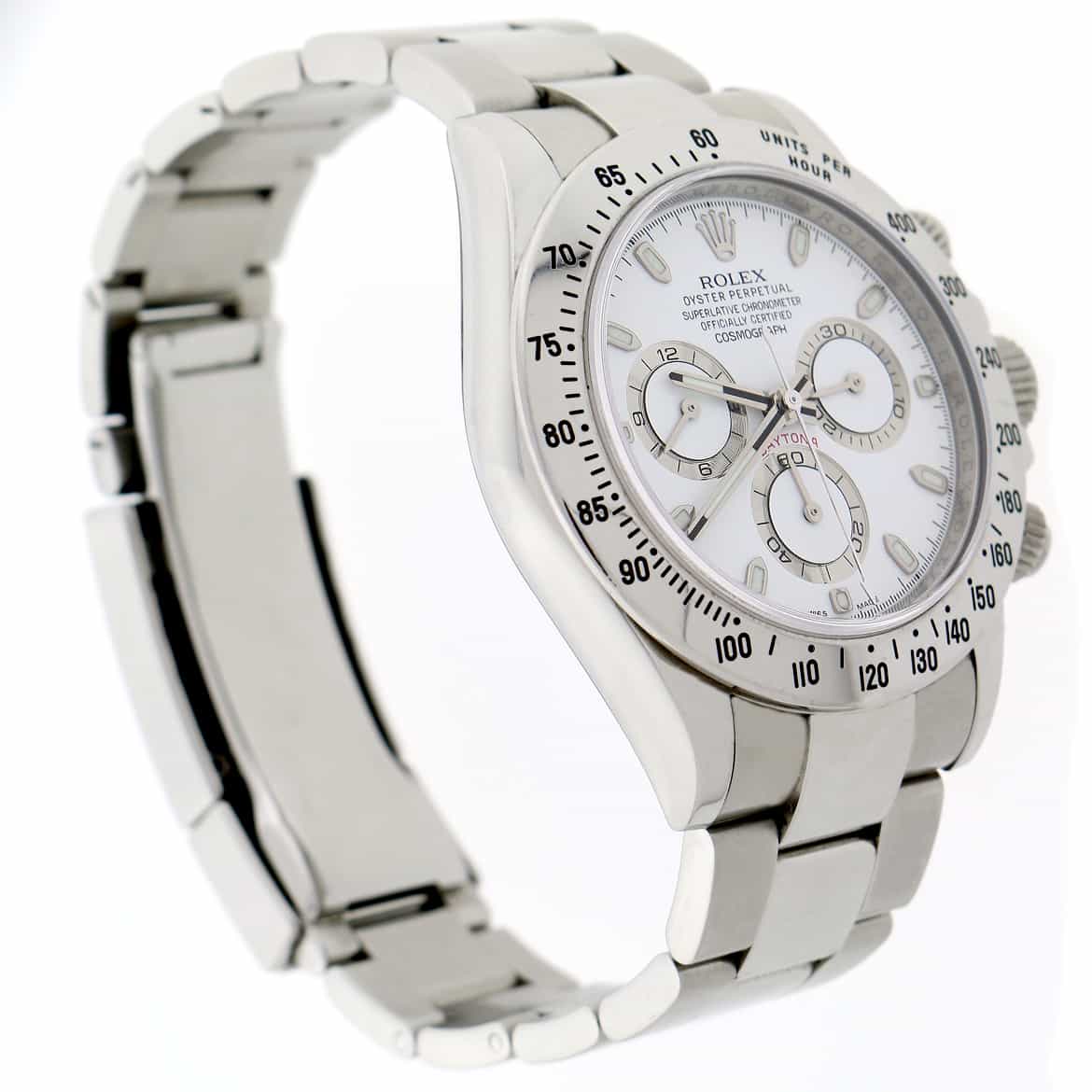 Rolex Cosmograph Daytona White Dial 40MM Automatic Stainless Steel Mens Watch 116520 - Image 6