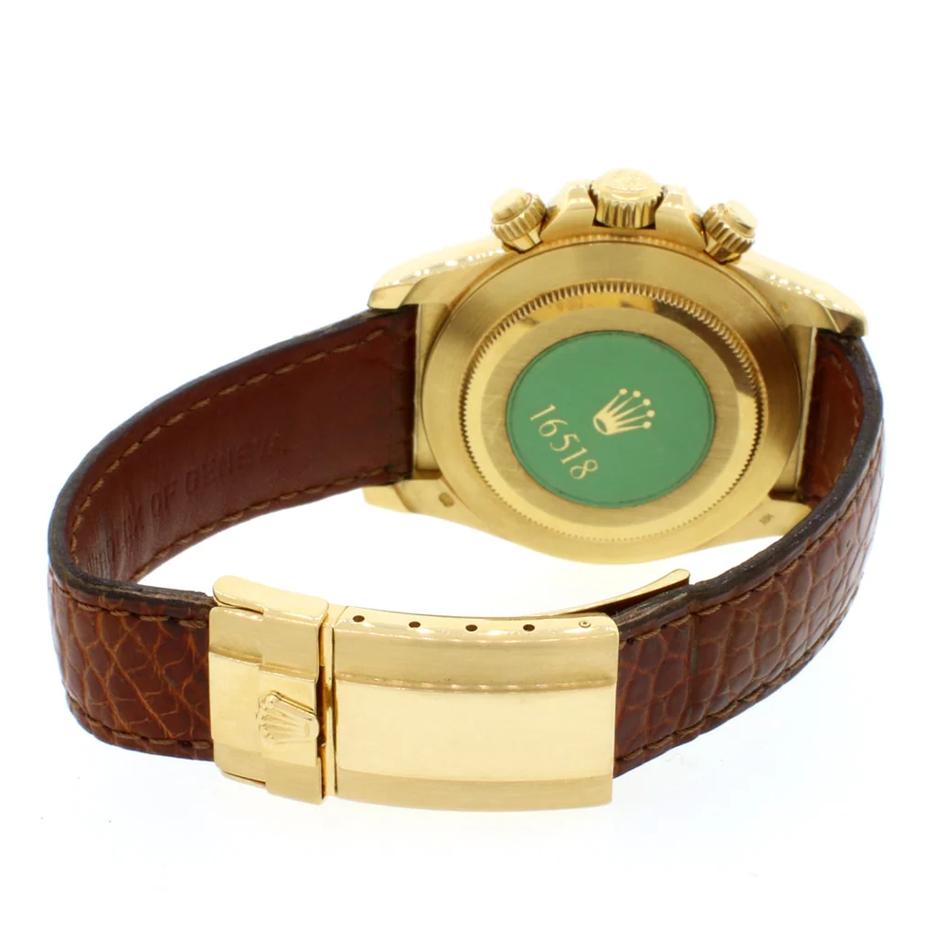 Rolex Cosmograph Daytona Zenith 18K Yellow Gold Factory White Dial 40MM Automatic Mens Watch 16518 - Image 7
