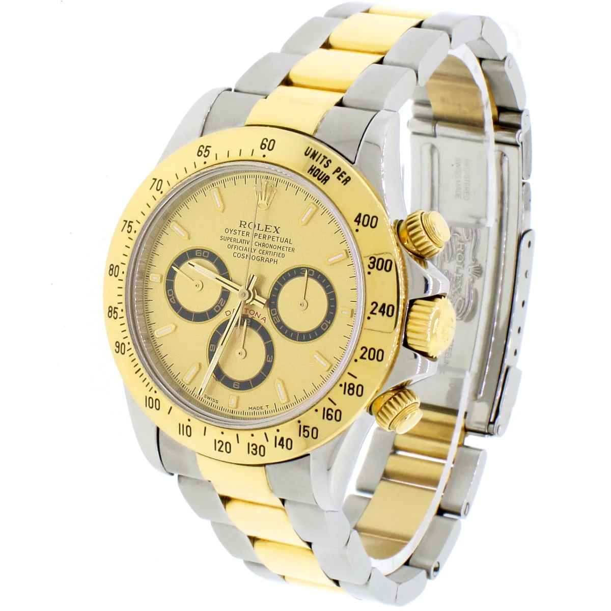 Rolex Cosmograph Daytona Zenith 2-Tone 18K Yellow Gold & Stainless Steel 40mm Oyster Watch 16523