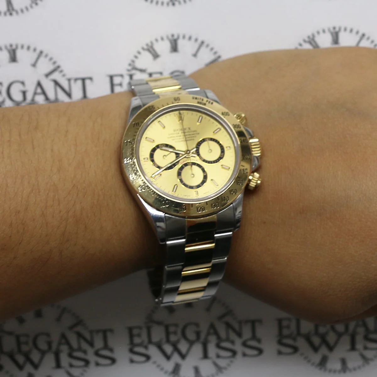 Rolex Cosmograph Daytona Zenith 2-Tone 18K Yellow Gold & Stainless Steel 40mm Oyster Watch 16523 - Image 3