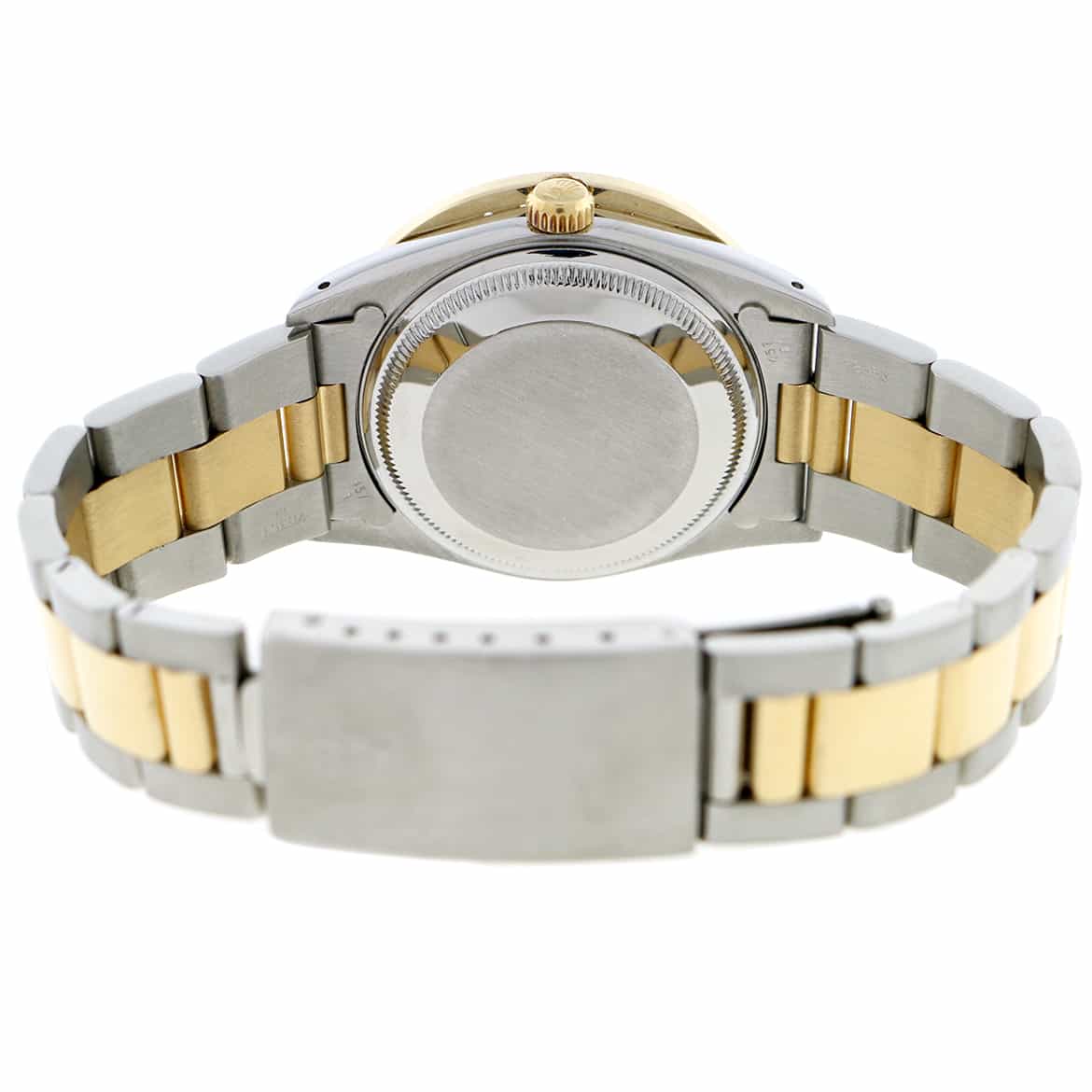 Rolex Date 2-Tone 18K Yellow Gold/Stainless Steel 34MM Original Champagne Index Dial Oyster Watch w/Diamond Bezel - Image 8