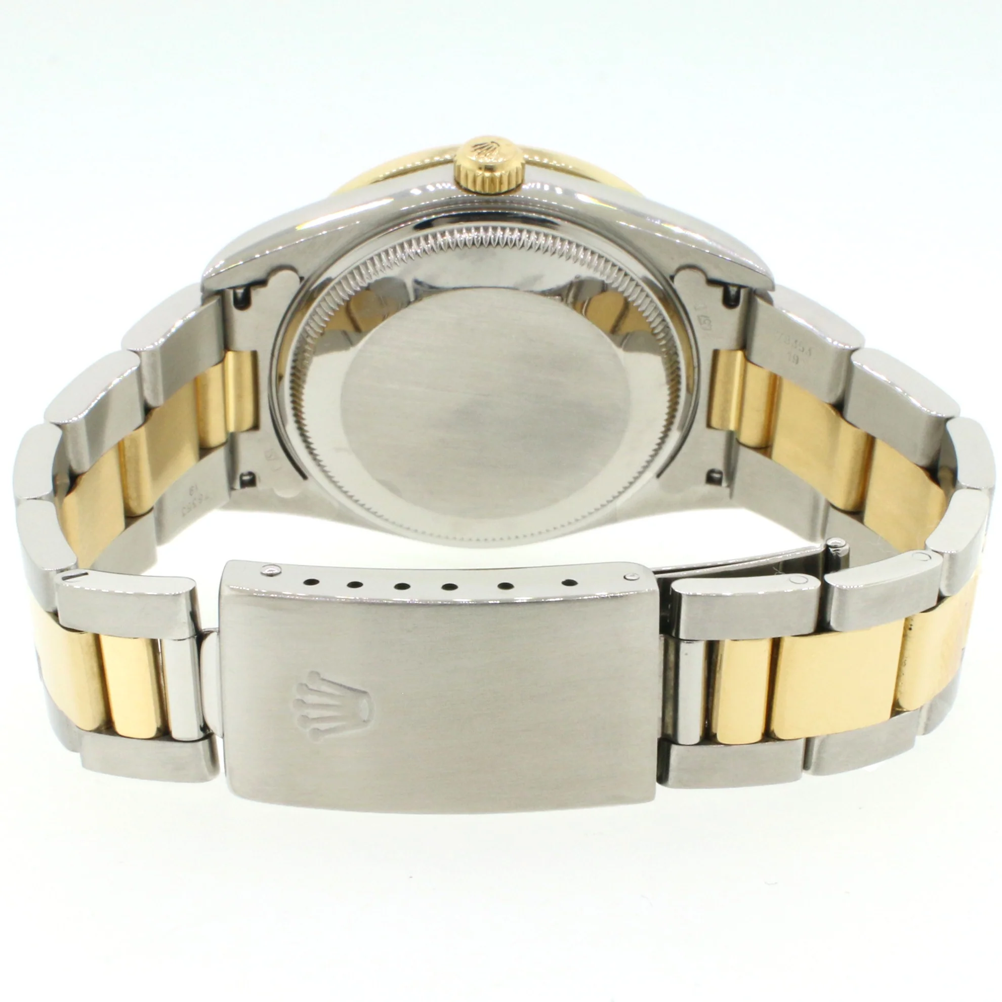 Rolex Date 2-Tone Yellow Gold/Steel 34MM White Dial Oyster Watch 15203 w/Diamond Bezel - Image 3