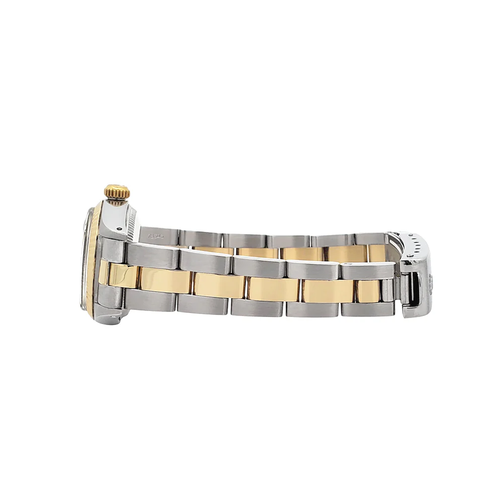 Rolex Date 26mm 2-Tone Yellow Gold/Steel Silver Index Dial Oyster Watch 6917 Papers - Image 4
