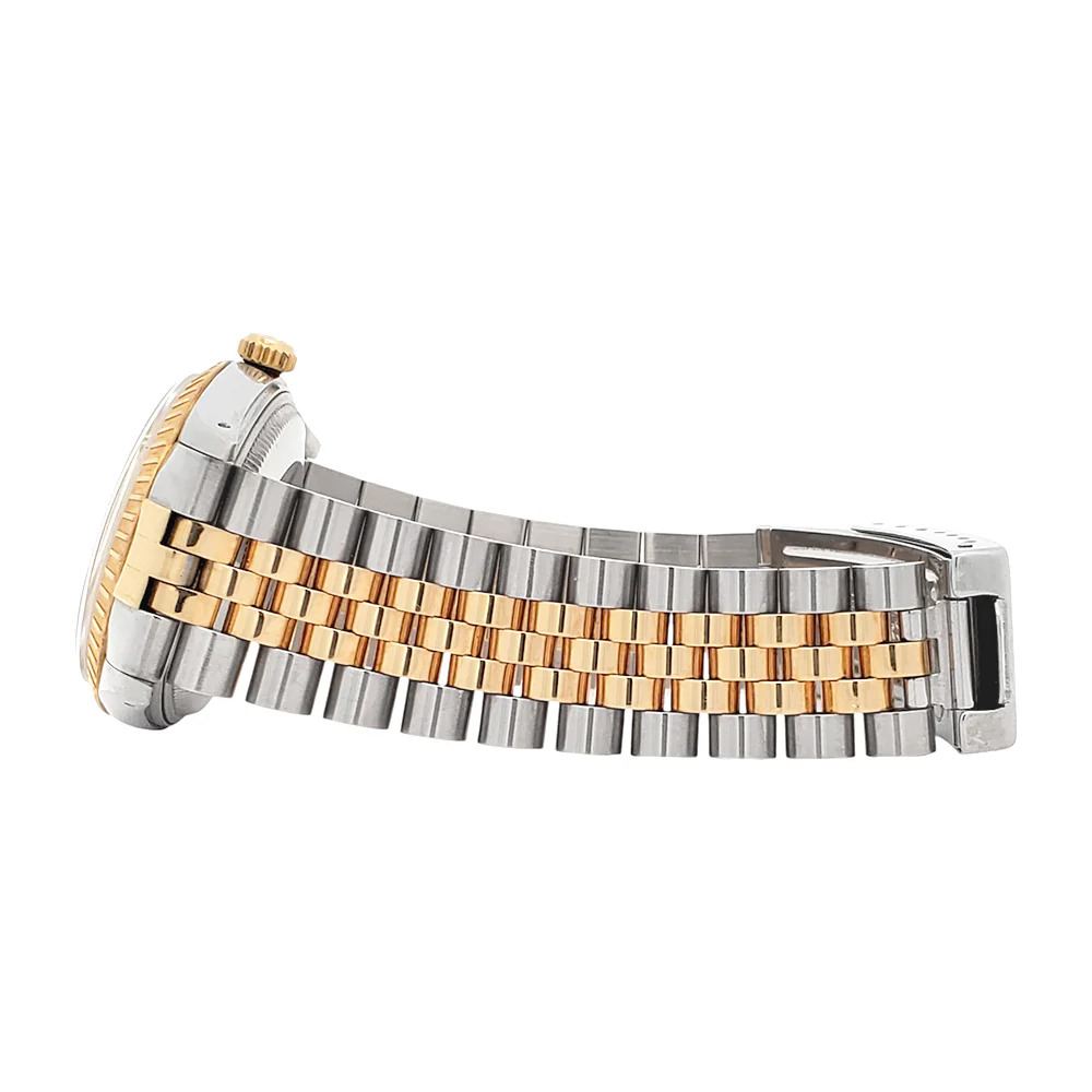 Rolex Date 34mm 15053 Champagne Index 2-tone Yellow Gold/Steel Jubilee Watch - Image 4