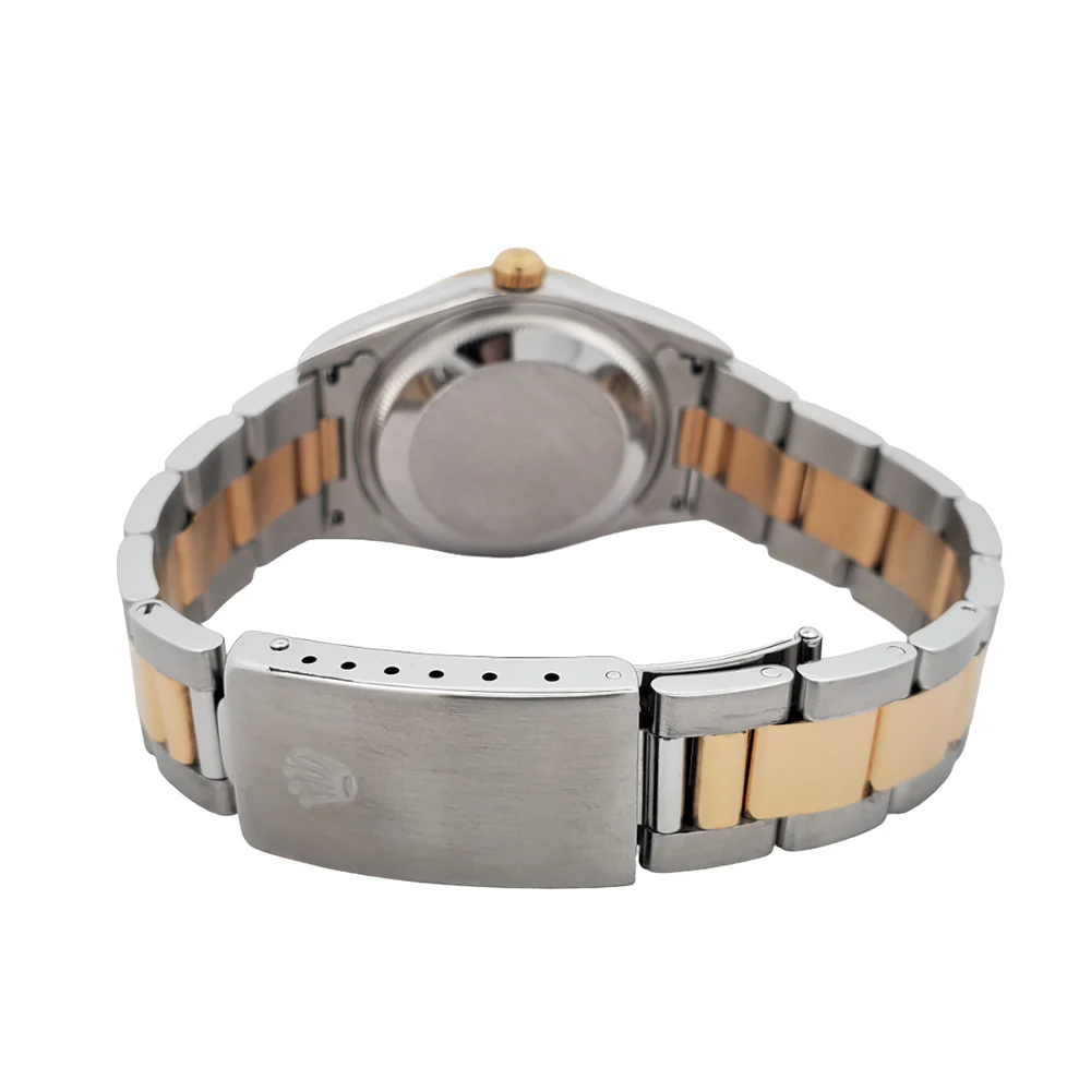 Rolex Date 34mm 2-Tone Slate Arabic Dial Yellow Gold/Steel Oyster 15223 Watch - Image 5